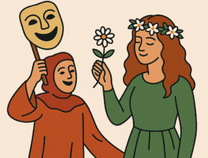 burlone si prende gioco della contadina